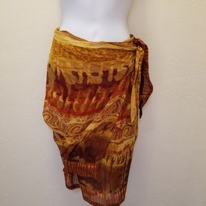 Brand New Avenue Tribal Faux Wrap Skirt
